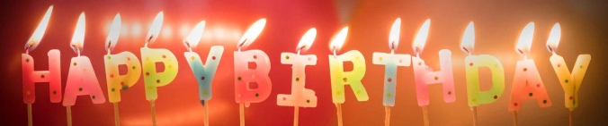lighted happy birthday candles